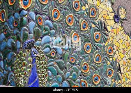 Colorful mosaics in Albuquerque, New Mexico, USA Stock Photo