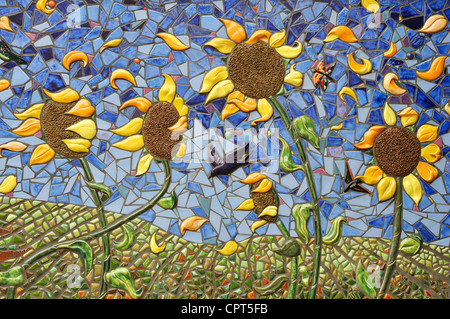 Colorful mosaics in Albuquerque, New Mexico, USA Stock Photo