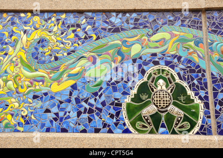 Colorful mosaics in Albuquerque, New Mexico, USA Stock Photo