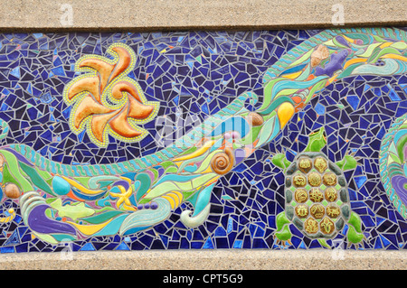 Colorful mosaics in Albuquerque, New Mexico, USA Stock Photo