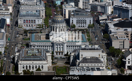 aerial photograph Civic Center San Francisco, California Stock Photo