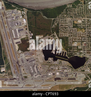 aerial photo map of Lake Hood Seaplane Base, Anchorage Airport Stock ...