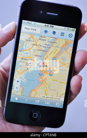 iPhone - New York City Map Stock Photo