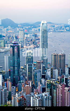 Beautiful Hong Kong Harbour from The Peak, Stock Photo