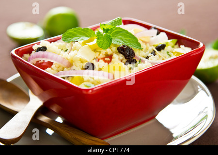 Couscous with almond and raisin Stock Photo