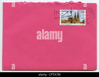 Germany postage on letter Stock Photo