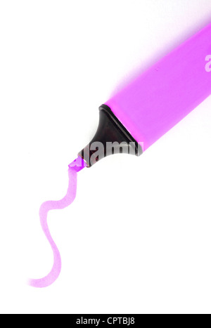A purple marker isolated on white Stock Photo