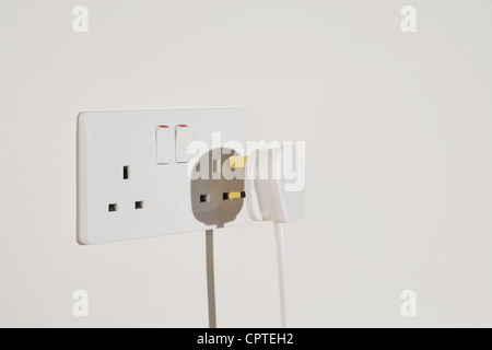 Electrical socket and plug Stock Photo