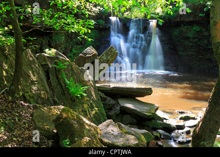 Goit Stock Falls, Harden, Bradford, West Yorkshire, England, UK. Stock Photo