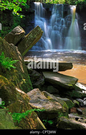 Goit Stock Falls, Harden, Bradford, West Yorkshire, England, UK. Stock Photo