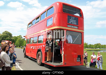 AEC Regent III (1950) London Transport bus, Vintage Vehicle Parade, Chestnut Sunday, Bushy Park, Hampton Court, England, UK, Europe Stock Photo