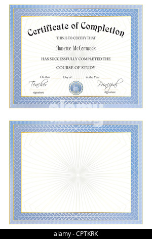 Certificate Stock Photo