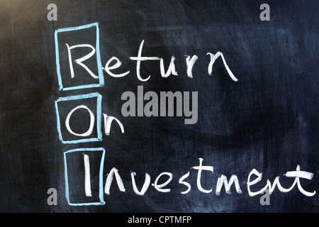 Chalk drawing - Return on investment Stock Photo