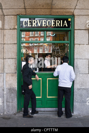 A cerveceria and Tapas bar in the Plaza Mayor in the center of Madrid, Spain Stock Photo