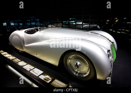 BMW 328 Mille Miglia Roadster,1939, car on display at the BMW Museum and Headquarters in Munich, Bavaria, Germany Stock Photo