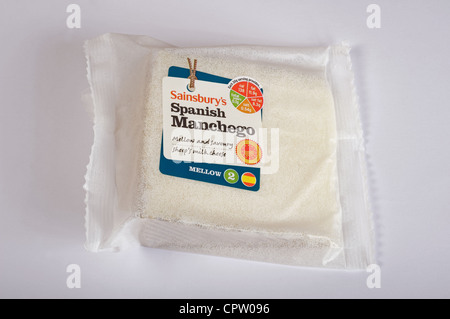 Sainsburys Spanish Manchego cheese Stock Photo