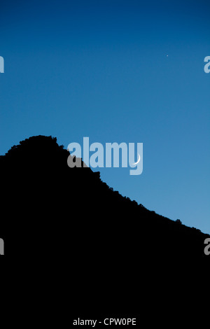 Crescent Moon with Venus Stock Photo - Alamy