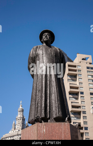 Kimlau Lin Ze Xu statue, Chinatown, NYC Stock Photo