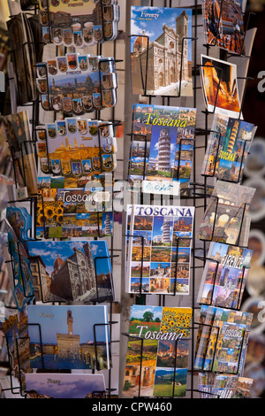 Souvenir stall in shop on the Ponte Vecchio, Florence, Tuscany, Italy Stock Photo