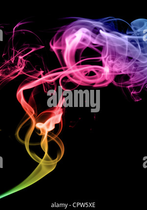 Cloud of smoke on black background Stock Photo - Alamy
