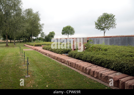 General view of a mass grave in the German Military Cemetery Hautecourt, France. Stock Photo