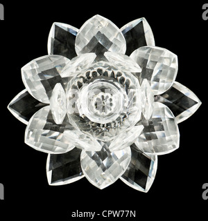 Helicopter view of Swarovski lead crystal "Lillypad" candle holder (Art. 7600 NR 123000) Stock Photo