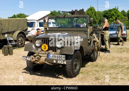 Car Willys M38A1 US Army Jeep Stock Photo