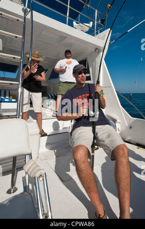 Deep sea sportfishing for sailfish Puerto Vallarta, Mexico. (MR) Stock Photo