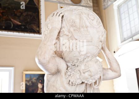 2dn century AD copy of Atlante Farnese statue Stock Photo Alamy