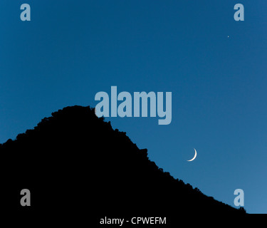 Crescent Moon with Venus Stock Photo - Alamy