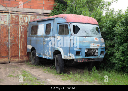 Old Renault Saviem Van - derelict and abandoned. Stock Photo