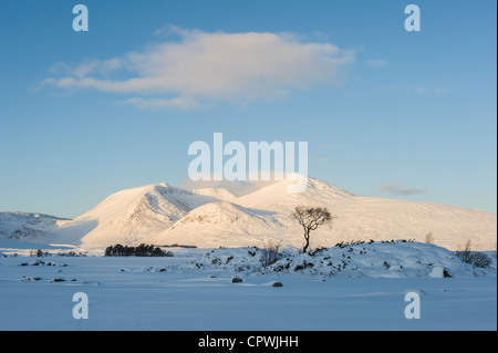 Early morning at Rannoch Moor in winter, Highlands, Scotland, UK Stock Photo