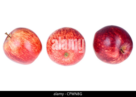 Red apples on a white background with clipping path Stock Photo