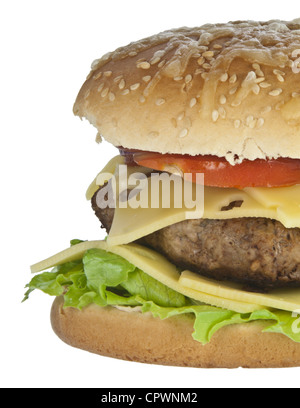 Custom made Cheeseburger isolated on white background Stock Photo