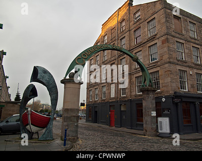 Comercial quay in leith district Stock Photo