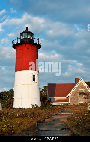 Nauset Light, Cape Cod National Seashore, Eastham, Cape Cod, MA Stock Photo