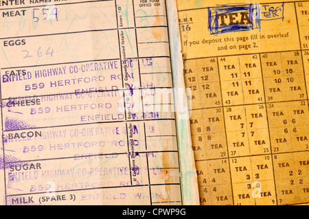 Post World War 2 ration book Stock Photo