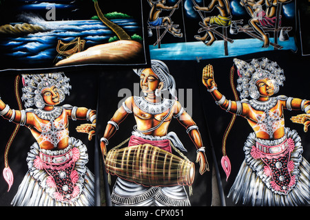 Paintings Of Kandyan Dancers And Sri Lankan Scenes On Black Velvet   Paintings Of Kandyan Dancers And Sri Lankan Scenes On Black Velvet Cpx051 