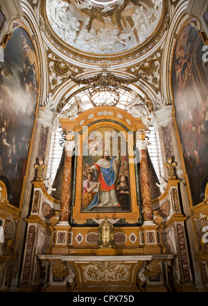 Rome - paint of holy king of France Louis IX from San Liugi church and chapel Stock Photo