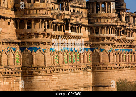 India, Madhya Pradesh State, Gwalior Fort Stock Photo