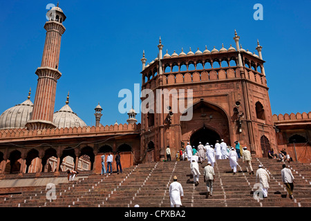 India, Delhi, Jama Masjid Mosque Stock Photo