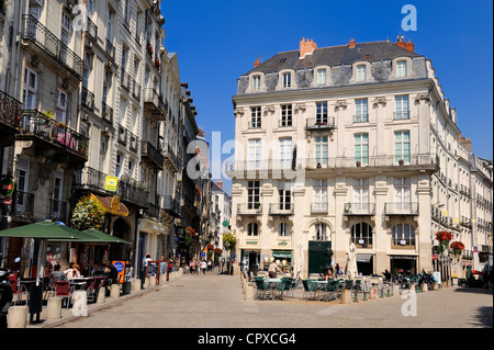 France, Loire Atlantique, Nantes, Place de la Bourse Stock Photo