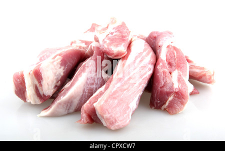 Sliced raw meat Stock Photo