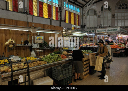 Stalls in Mercado Central, Valencia, Spain Stock Photo