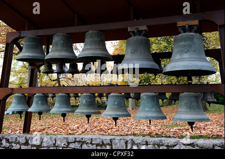 France, Savoie, Chambery, Castle of the Dukes of Savoy (château des ducs de Savoie), the old carillon of 1937 in the gardens Stock Photo