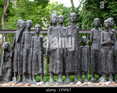 Jewish memorial sculpture by Will and Mark Lammert, Stiftung Denkmal. at the Old Jewish cemetery in Große Hamburger Straße Stock Photo