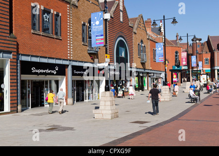 Shops in Walsall town centre West Midlands Stock Photo