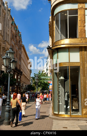 Hungary, Budapest, the Váci utca, pedestrian and commercial street of the center of Pest Stock Photo