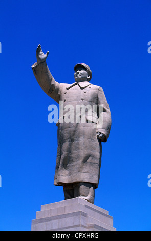 Chine, Xinjiang Ouïgour, Kashgar (Kashi), statue de Mao Stock Photo