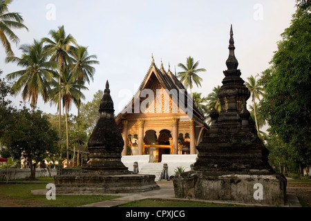 Laos, Luang Prabang listed as World Heritage by UNESCO, the city, renovation of the temples Stock Photo
